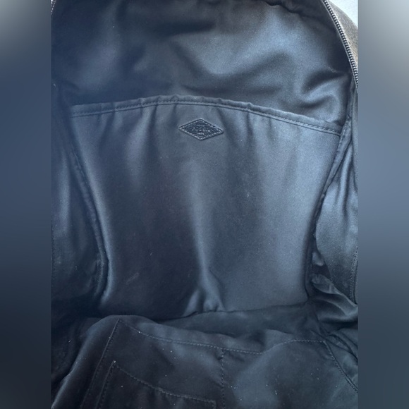 vintage fossil travis black leather backpack - Picture 3 of 10